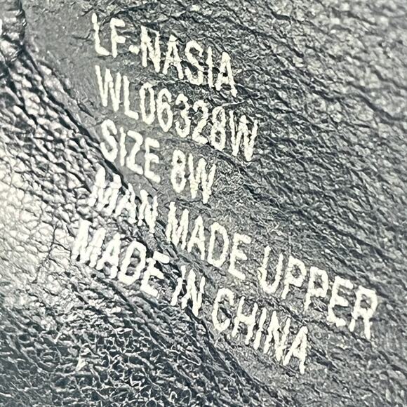 London Fog Nasia White Black Adjustable Straps Sandals WL06328W Womens Size 8W - Picture 9 of 10